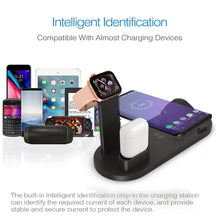 Load image into Gallery viewer, 4 in 1 Wireless Charging Dock  Apple Watch iPhone Fast Charger stand
