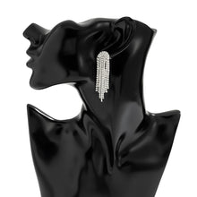 Load image into Gallery viewer, Popular Tassel micro encrusted rhinestone earrings personality diamond
