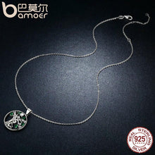 Load image into Gallery viewer, 925 Sterling Tree of Life Pendant Necklaces GreenCZ
