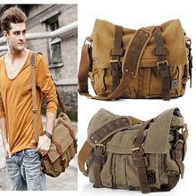 Load image into Gallery viewer, Large Men&#39;s Military Army Vintage Crossbody Shoulder Bag
