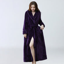 Load image into Gallery viewer, Women Long Robe Soft Warm Plus Size Flannel
