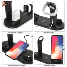 Load image into Gallery viewer, 4 in 1 Wireless Charging Dock  Apple Watch iPhone Fast Charger stand
