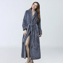 Load image into Gallery viewer, Women Long Robe Soft Warm Plus Size Flannel
