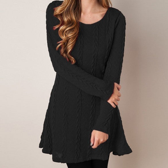 Women Causal Plus Size S-5XL Short Sweater Dress