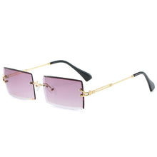 Load image into Gallery viewer, Retro Sunglasses Women Designer Rimless Gradient SunGlasses Shades Cutting Lens Ladies Frameless Eyeglasses
