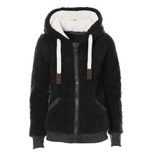 Load image into Gallery viewer, Fleece Sweater Thick Hooded Zipper Cardigan Women Winter Coat
