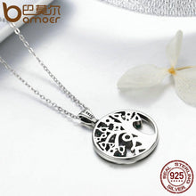 Load image into Gallery viewer, 925 Sterling Tree of Life Pendant Necklaces GreenCZ
