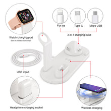 Load image into Gallery viewer, 4 in 1 Wireless Charging Dock  Apple Watch iPhone Fast Charger stand
