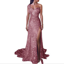 Load image into Gallery viewer, Sequin Dress Prom Sexy Party Sundress V-Neck Dress
