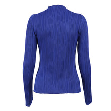 Load image into Gallery viewer, Sexy Blue T-Shirt Long Sleeve Tight Sweater High Neck
