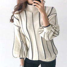 Load image into Gallery viewer, Sweaters4  Women Throat Female Puff Sleeve Elegant Office
