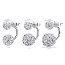 Load image into Gallery viewer, Luxury Shambhala Crystal Ball Stud Earrings Silvers Stud
