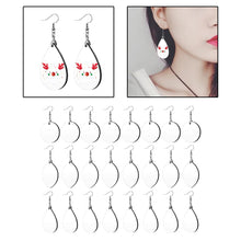 Load image into Gallery viewer, 24Pcs Sublimation Blank Earrings with Earring Hooks Double-Sided Heat Transfer for DIY Jewelry Crafts Women Girls
