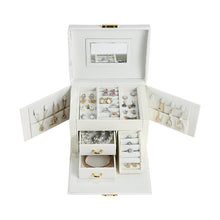 Load image into Gallery viewer, Large Jewelry Box Organizer Drawer Necklace Holder  Velvet Earring Ring  Storage Case
