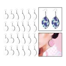 Load image into Gallery viewer, 24Pcs Sublimation Blank Earrings with Earring Hooks Double-Sided Heat Transfer for DIY Jewelry Crafts Women Girls
