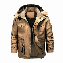 Load image into Gallery viewer, Mens Casual Jackets New Winter Mens High Quality Fashion Jacket Outdoor Plus Velvet Warm Hooded Jacket
