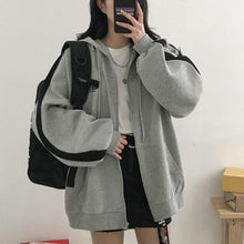 Load image into Gallery viewer, Zip-up Oversized Hoodies For Women clothes Hooded long Sleeve Jumper
