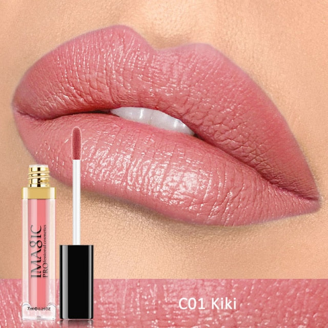 IMAGIC Waterproof Lip Gloss Matte Liquid Lipstick 12colornude