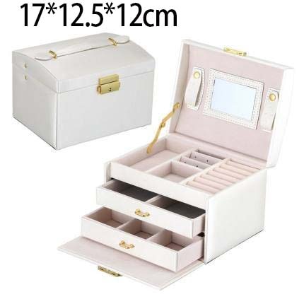 Large Jewelry Box Organizer Drawer Necklace Holder  Velvet Earring Ring  Storage Case