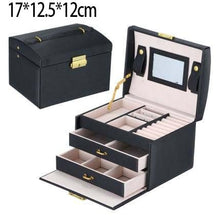 Load image into Gallery viewer, Large Jewelry Box Organizer Drawer Necklace Holder  Velvet Earring Ring  Storage Case
