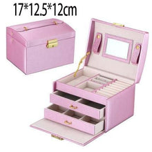 Load image into Gallery viewer, Large Jewelry Box Organizer Drawer Necklace Holder  Velvet Earring Ring  Storage Case
