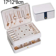 Load image into Gallery viewer, Large Jewelry Box Organizer Drawer Necklace Holder  Velvet Earring Ring  Storage Case
