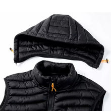 Load image into Gallery viewer, New Removable Hat Mens Vest Simple Solid Color Warm Zipper Mens Jackets and Coats Winter Fashion
