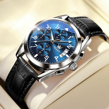 Load image into Gallery viewer, OLEVS Luxury Men Watches Waterproof Quartz  Leather Date Watch
