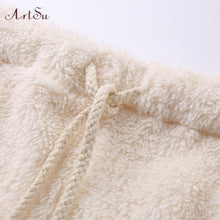 Load image into Gallery viewer, Casual Solid Teddy Cardigan Coat Women Faux Fur Furry Hooded Jacket Long Sleeve Overcoat Home Wear
