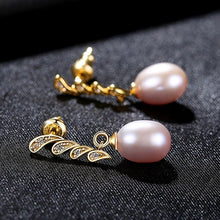 Load image into Gallery viewer, S925 Sterling Silver Freshwater Pearl Exquisite Wing-shaped Fashion Personality Ladies Earrings - radiantonlinemall
