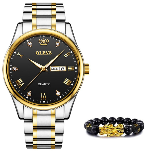 OLEVS Watch Men Luxury Sport Quartz Clock Top Brand Stainless Steel Waterproof Wristwatch Relogio Masculino Gifts for Men - radiantonlinemall