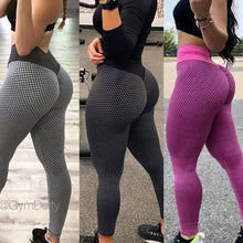 Load image into Gallery viewer, Sexy Yoga Pants Fitness Sports Leggings Jacquard Sports Leggings Female Running Trousers High Waist Yoga Tight Sports - radiantonlinemall
