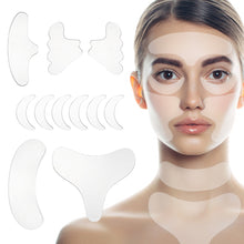 Load image into Gallery viewer, 11Pcs Reusable Silicone Wrinkle Removal Stickers Anti-wrinkle Face Forehead Cheek Chin Face Lifting Care Patch Anti Aging Beauty - radiantonlinemall
