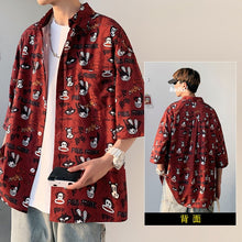 Load image into Gallery viewer, Shirts For Men Clothing 2021 Fashion Short Sleeve Anime Print Shirt Men Harajuku Mens Shirts Casual Breatheable Shirt - radiantonlinemall

