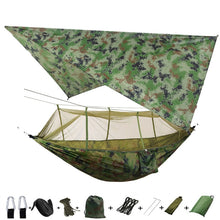 Load image into Gallery viewer, Outdoor Mosquito Net Parachute Portable Camping Hammock with Rain Fly Tarp,Nylon Hammocks Camping Hanging Sleeping Bed Swing - radiantonlinemall
