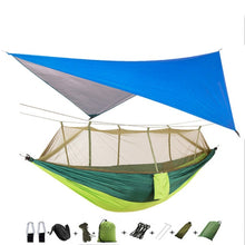 Load image into Gallery viewer, Outdoor Mosquito Net Parachute Portable Camping Hammock with Rain Fly Tarp,Nylon Hammocks Camping Hanging Sleeping Bed Swing - radiantonlinemall
