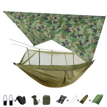 Load image into Gallery viewer, Outdoor Mosquito Net Parachute Portable Camping Hammock with Rain Fly Tarp,Nylon Hammocks Camping Hanging Sleeping Bed Swing - radiantonlinemall
