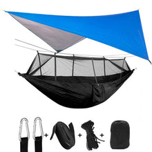 Load image into Gallery viewer, Outdoor Mosquito Net Parachute Portable Camping Hammock with Rain Fly Tarp,Nylon Hammocks Camping Hanging Sleeping Bed Swing - radiantonlinemall
