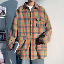 Load image into Gallery viewer, Men Plaid Cotton Shirt 2021 New Spring Autumn Summer Men Casual Shirts Long Sleeve Chemise Homme Male Check Shirts - radiantonlinemall
