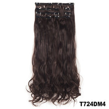 Load image into Gallery viewer, 24&#39;&#39;Wavy Long Silky Thick Double Weft 7 Piece Full Head 6clips Clip In on Hair Extensions Hairpieces - radiantonlinemall
