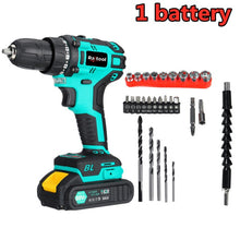 Load image into Gallery viewer, Cordless Electric Drill Brushless Hand Drill Mini Electric Screwdriver Rechargeable Drill with 27pcs Chuck Tools - radiantonlinemall
