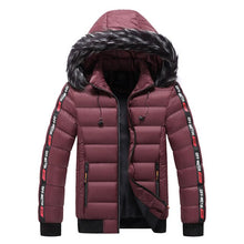 Load image into Gallery viewer, QSuper Winte &amp; Autumn Men Jacket Warm Hooded Solid Color Parka Men&#39;s Jackets Hat-Detachable Polyester Windproof Male Clothing - radiantonlinemall
