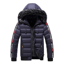 Load image into Gallery viewer, QSuper Winte &amp; Autumn Men Jacket Warm Hooded Solid Color Parka Men&#39;s Jackets Hat-Detachable Polyester Windproof Male Clothing - radiantonlinemall
