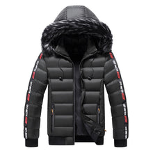 Load image into Gallery viewer, QSuper Winte &amp; Autumn Men Jacket Warm Hooded Solid Color Parka Men&#39;s Jackets Hat-Detachable Polyester Windproof Male Clothing - radiantonlinemall
