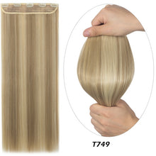 Load image into Gallery viewer, Lelinta 26&quot; Hairpiece 140G Straight 5 Clips In False Styling Hair Synthetic Clip In Hair Extensions Heat Resistant - radiantonlinemall
