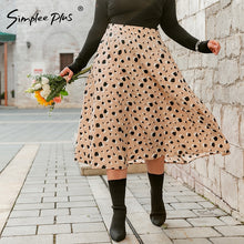 Load image into Gallery viewer, Plus  Size  leopard ladies skirt Casual print long A-line
