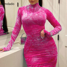 Load image into Gallery viewer, Plus Size Women&#39;s Bodycon Sexy Dress Long Sleeve Tight Evening Plus Size 5XL Female Dresses Elegant Party Dresses - radiantonlinemall
