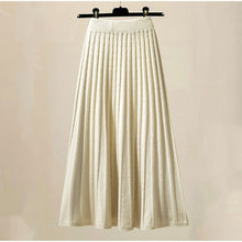 Load image into Gallery viewer, Plus Size  White Pleated Skirt 4XL Sweater Skirts Midi
