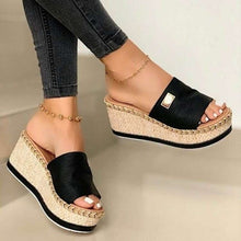 Load image into Gallery viewer, Platform Mules High Heels Sandal Thick Bottom Casual Shoes Ladies  Wedges - radiantonlinemall
