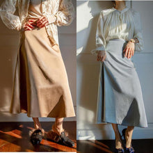 Load image into Gallery viewer, Long Skirt Silk Satin High Waisted A-Line Midi Skirts
